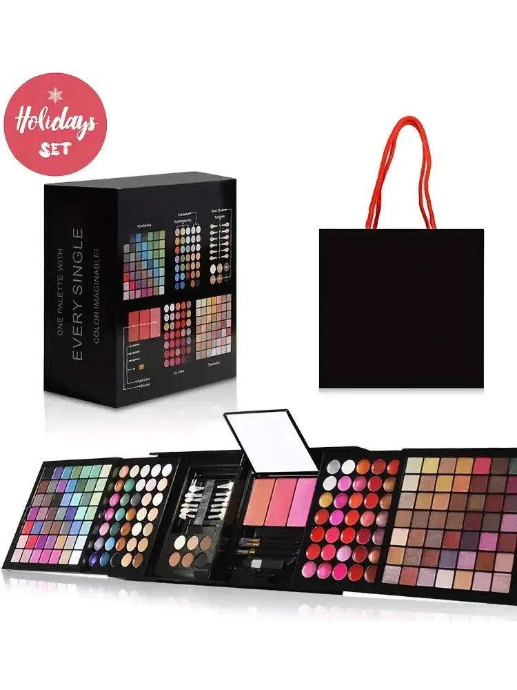 VERONNI – Mega Kit de Maquillaje Profesional 177/178 Colores con Espejo (Todo en Uno)